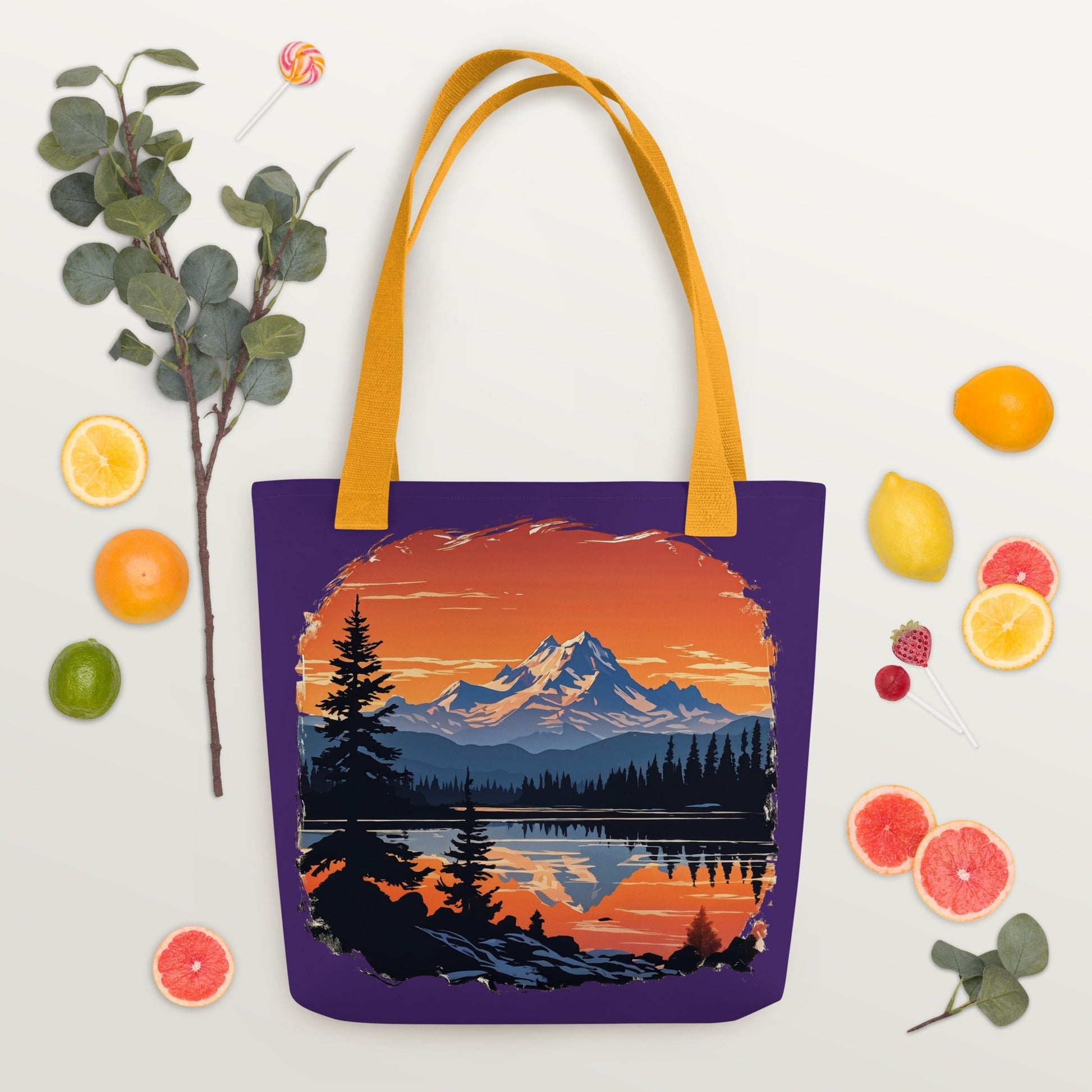 Orange Sky Over Mountains Tote Bag - Tote Bags - Discovery Co.