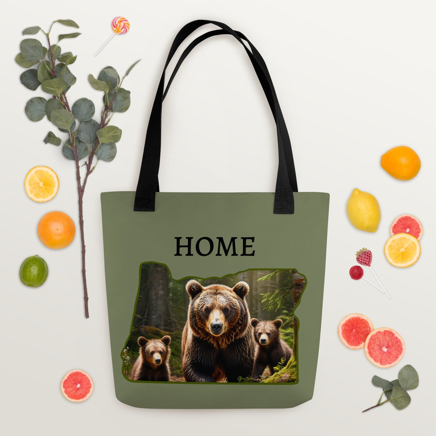 Oregon Bear Family Tote Bag - Tote Bags - Discovery Co.