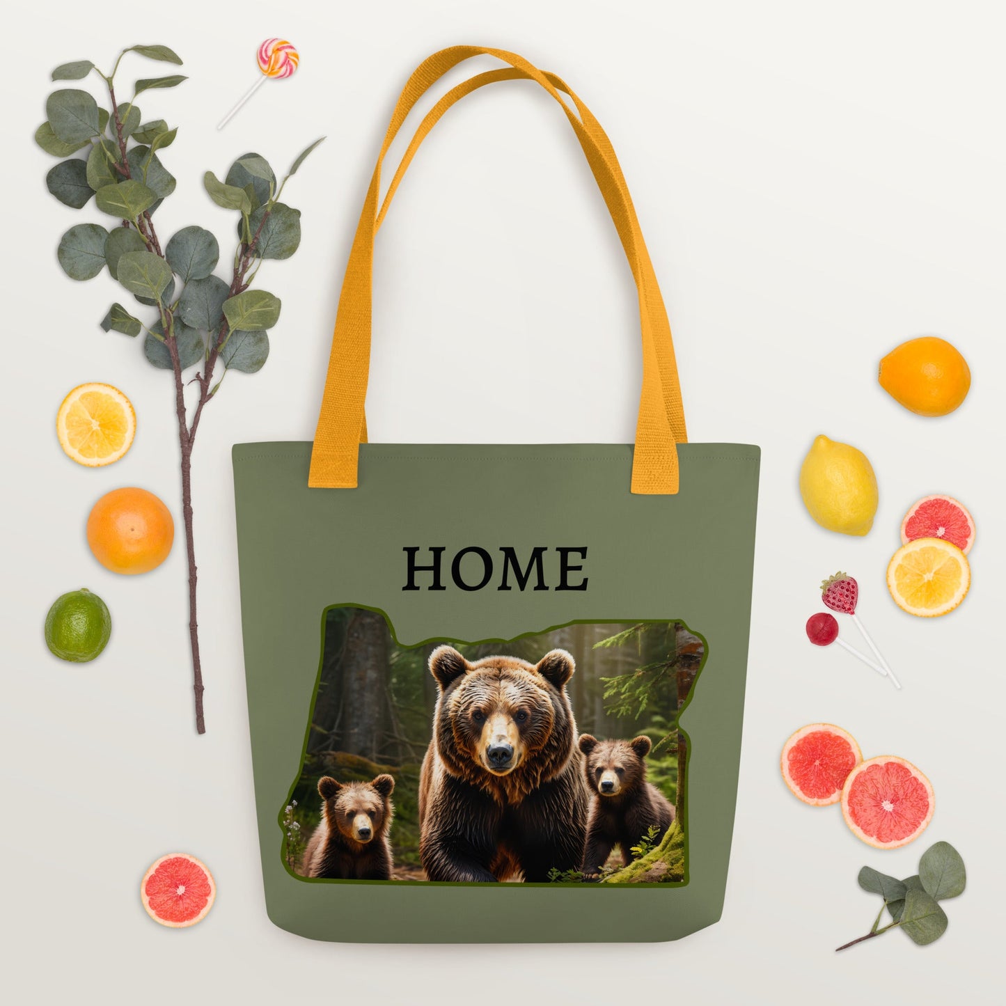 Oregon Bear Family Tote Bag - Tote Bags - Discovery Co.