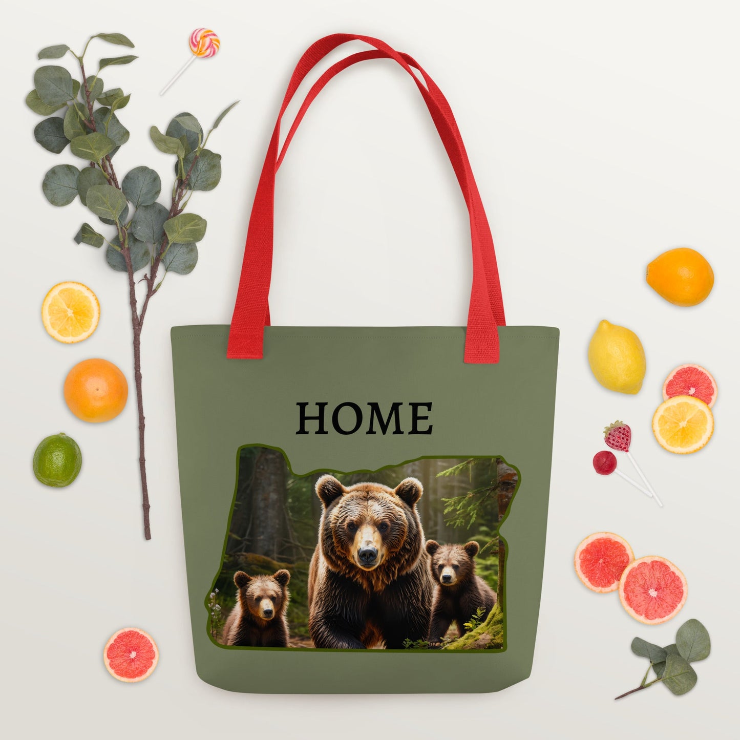 Oregon Bear Family Tote Bag - Tote Bags - Discovery Co.