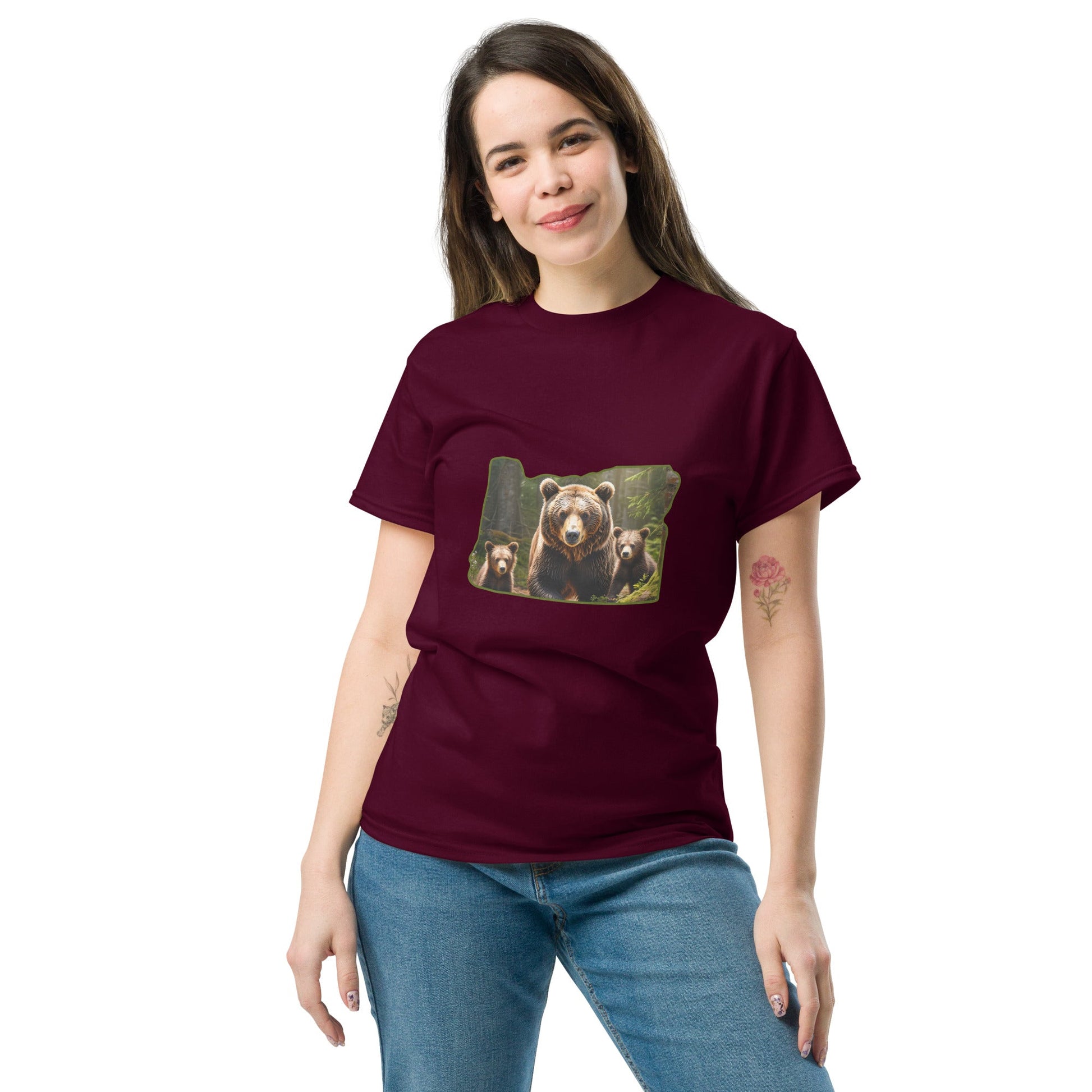 Oregon Bear Family Women's Classic Tee - Women's Shirts - Discovery Co.