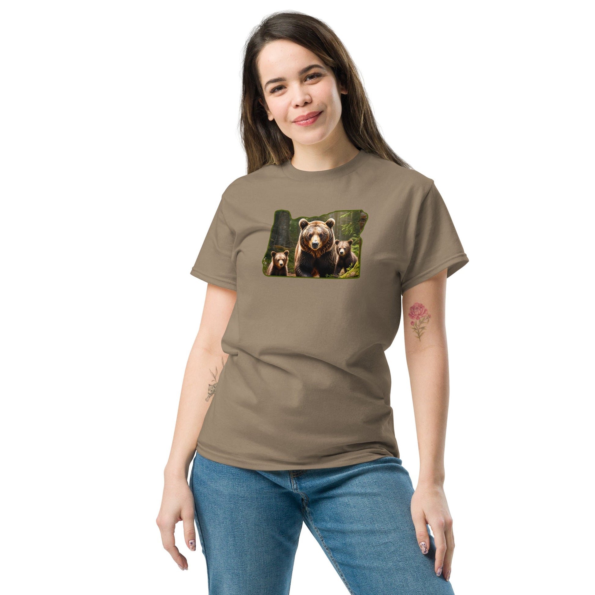 Oregon Bear Family Women's (Unisex) Classic Tee - Women's Shirts - Discovery Co.