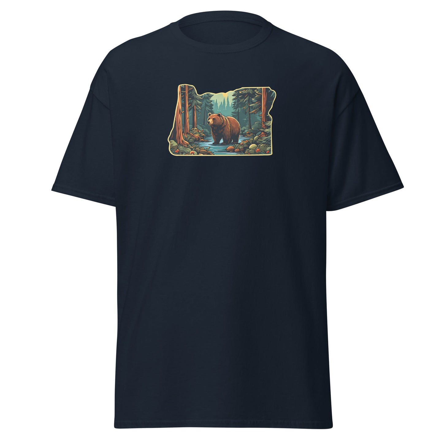 Oregon Bear In The Forest Men's (Unisex) Classic Tee - Men's Shirts - Discovery Co.