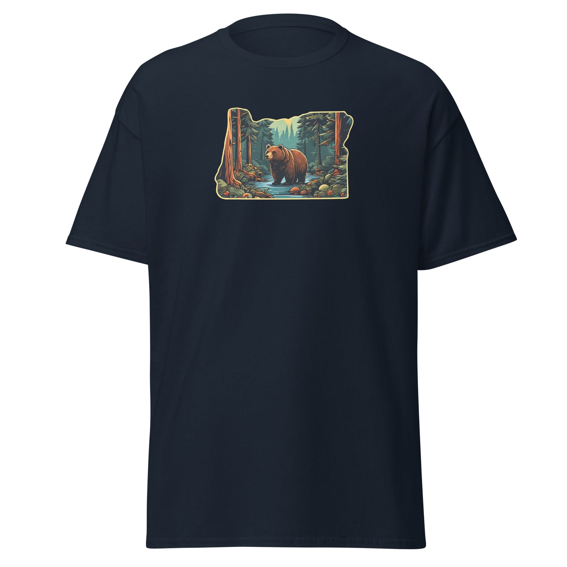 Oregon Bear In The Forest Men's (Unisex) Classic Tee - Men's Shirts - Discovery Co.