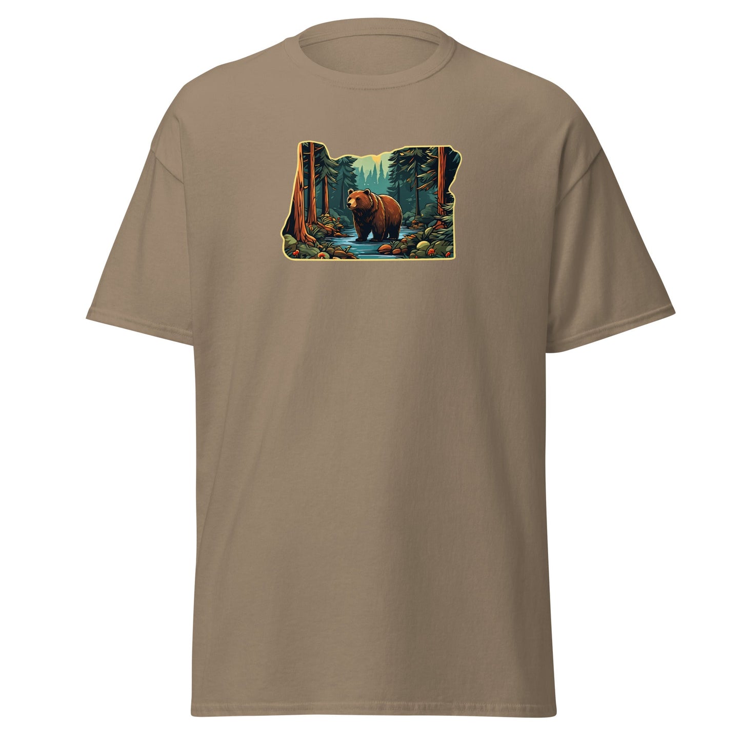 Oregon Bear In The Forest Men's (Unisex) Classic Tee - Men's Shirts - Discovery Co.