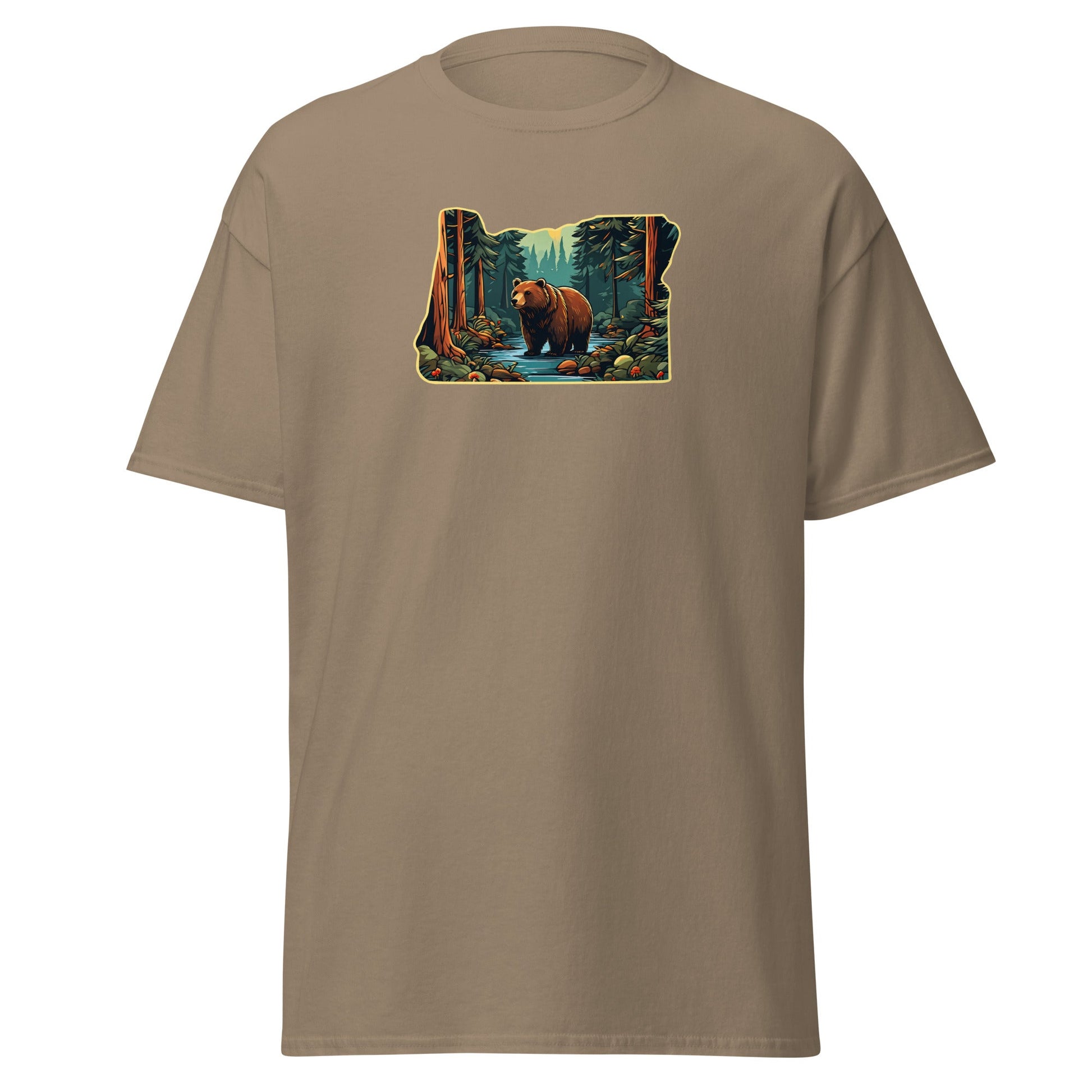 Oregon Bear In The Forest Men's (Unisex) Classic Tee - Men's Shirts - Discovery Co.