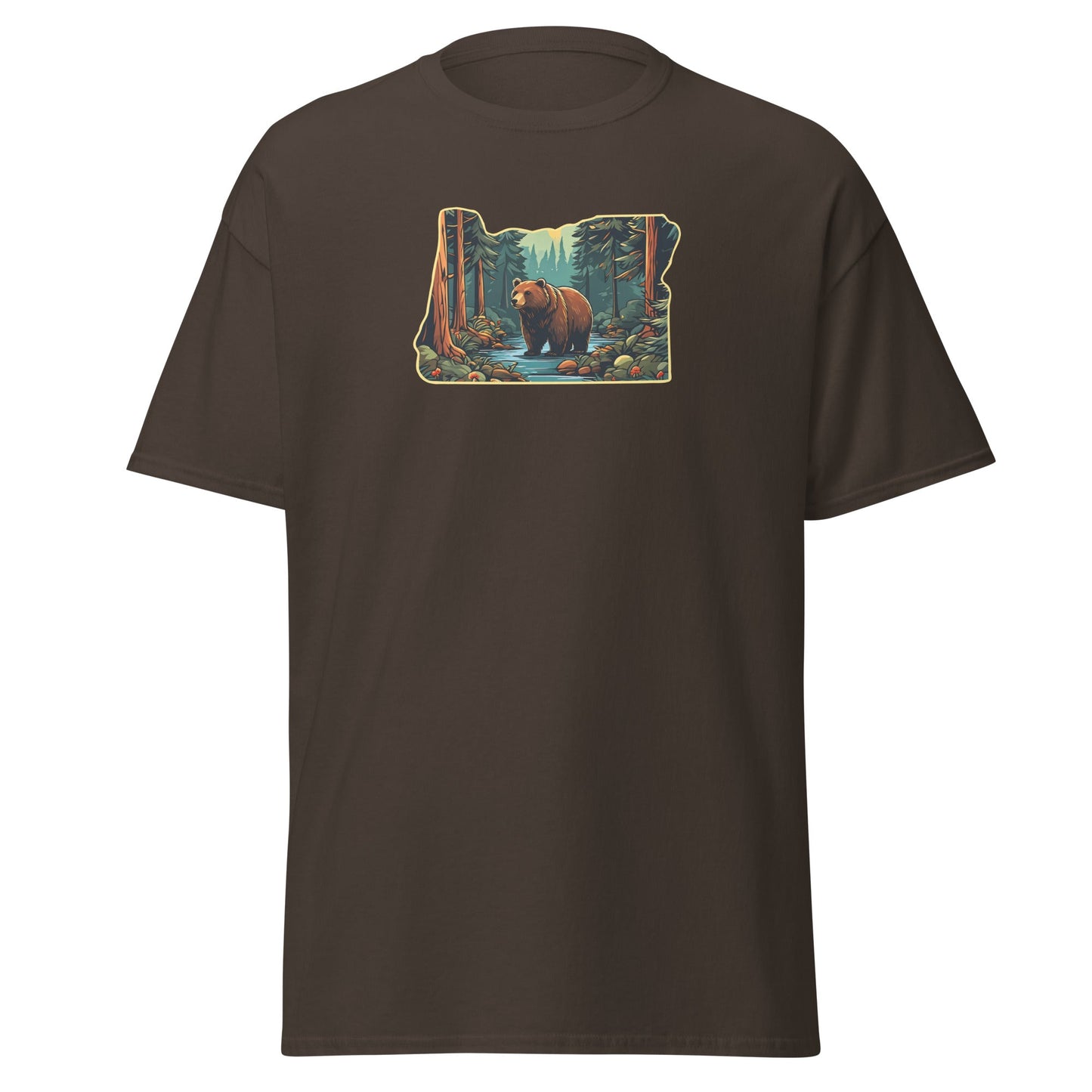 Oregon Bear In The Forest Men's (Unisex) Classic Tee - Men's Shirts - Discovery Co.