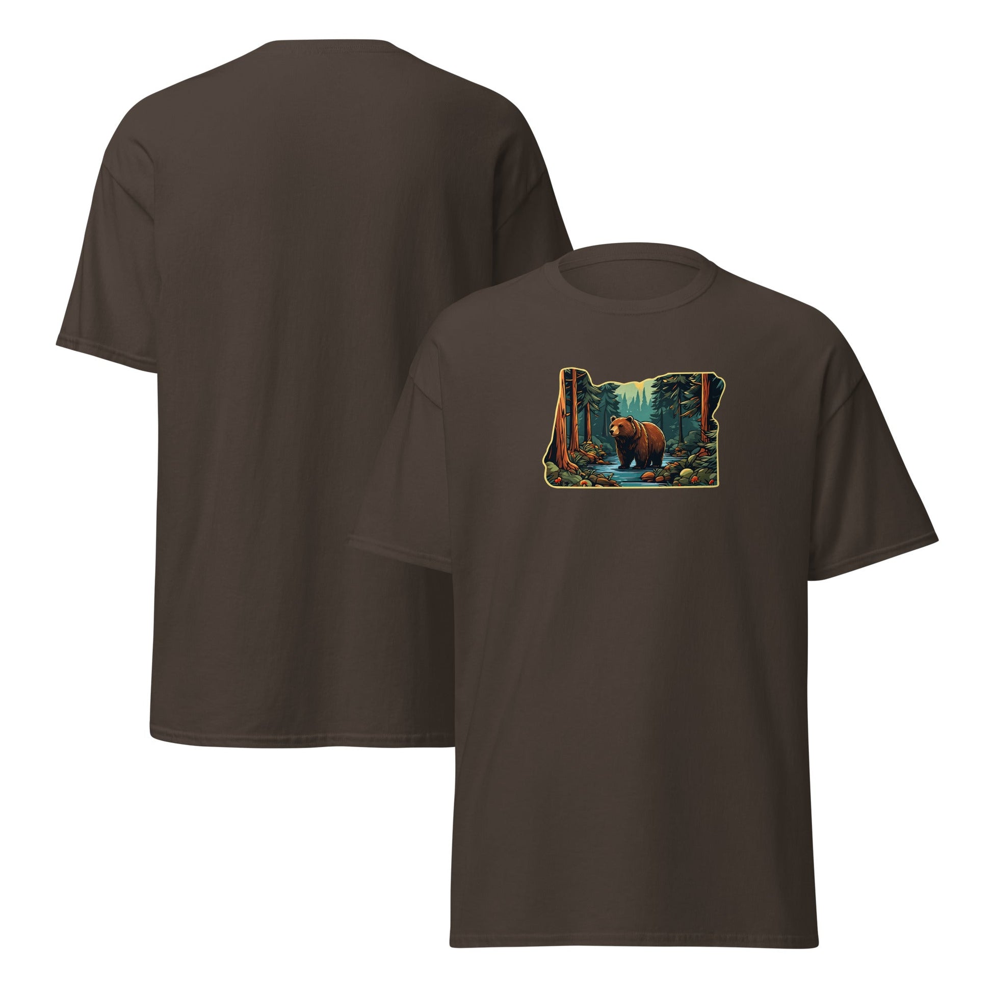Oregon Bear In The Forest Men's (Unisex) Classic Tee - Men's Shirts - Discovery Co.