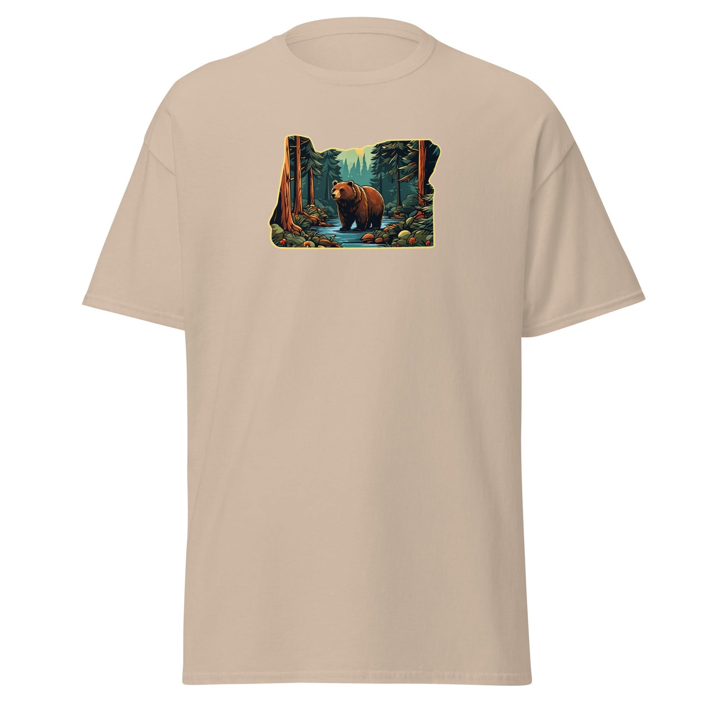 Oregon Bear In The Forest Men's (Unisex) Classic Tee - Men's Shirts - Discovery Co.