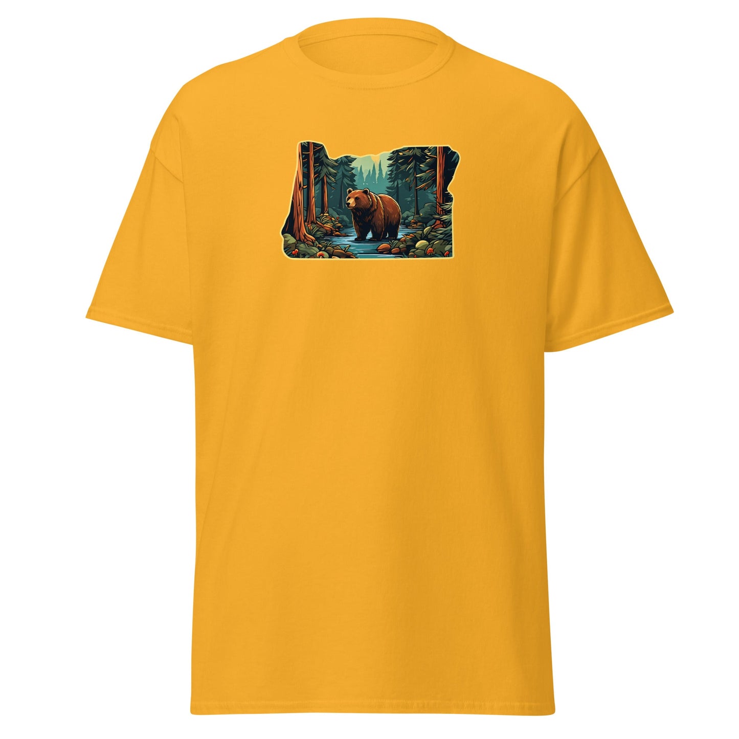 Oregon Bear In The Forest Men's (Unisex) Classic Tee - Men's Shirts - Discovery Co.
