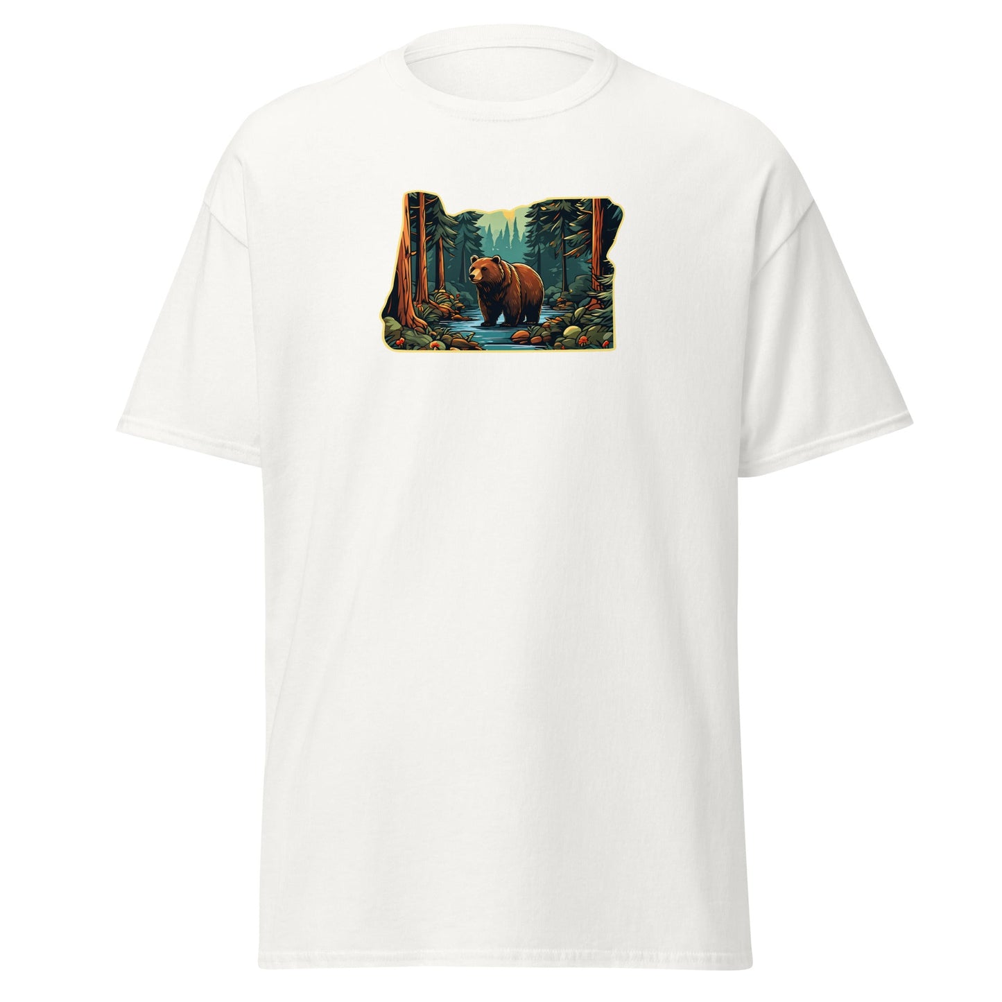 Oregon Bear In The Forest Men's (Unisex) Classic Tee - Men's Shirts - Discovery Co.