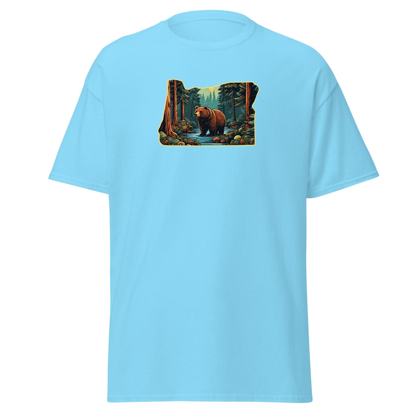 Oregon Bear In The Forest Men's (Unisex) Classic Tee - Men's Shirts - Discovery Co.