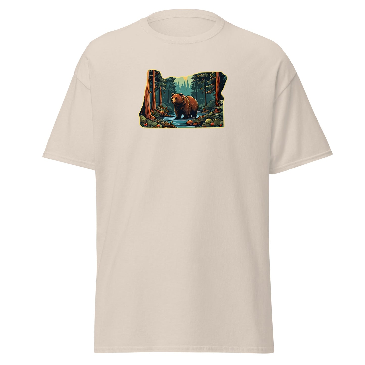 Oregon Bear In The Forest Men's (Unisex) Classic Tee - Men's Shirts - Discovery Co.