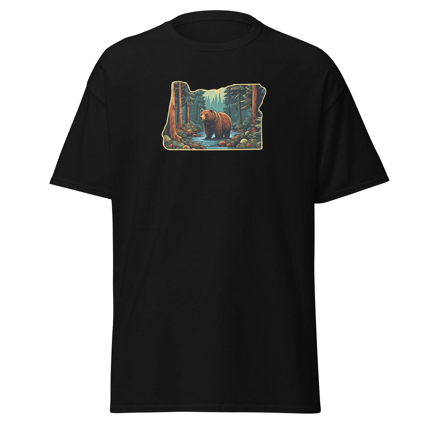 Oregon Bear In The Forest Men's (Unisex) Classic Tee - Men's Shirts - Discovery Co.