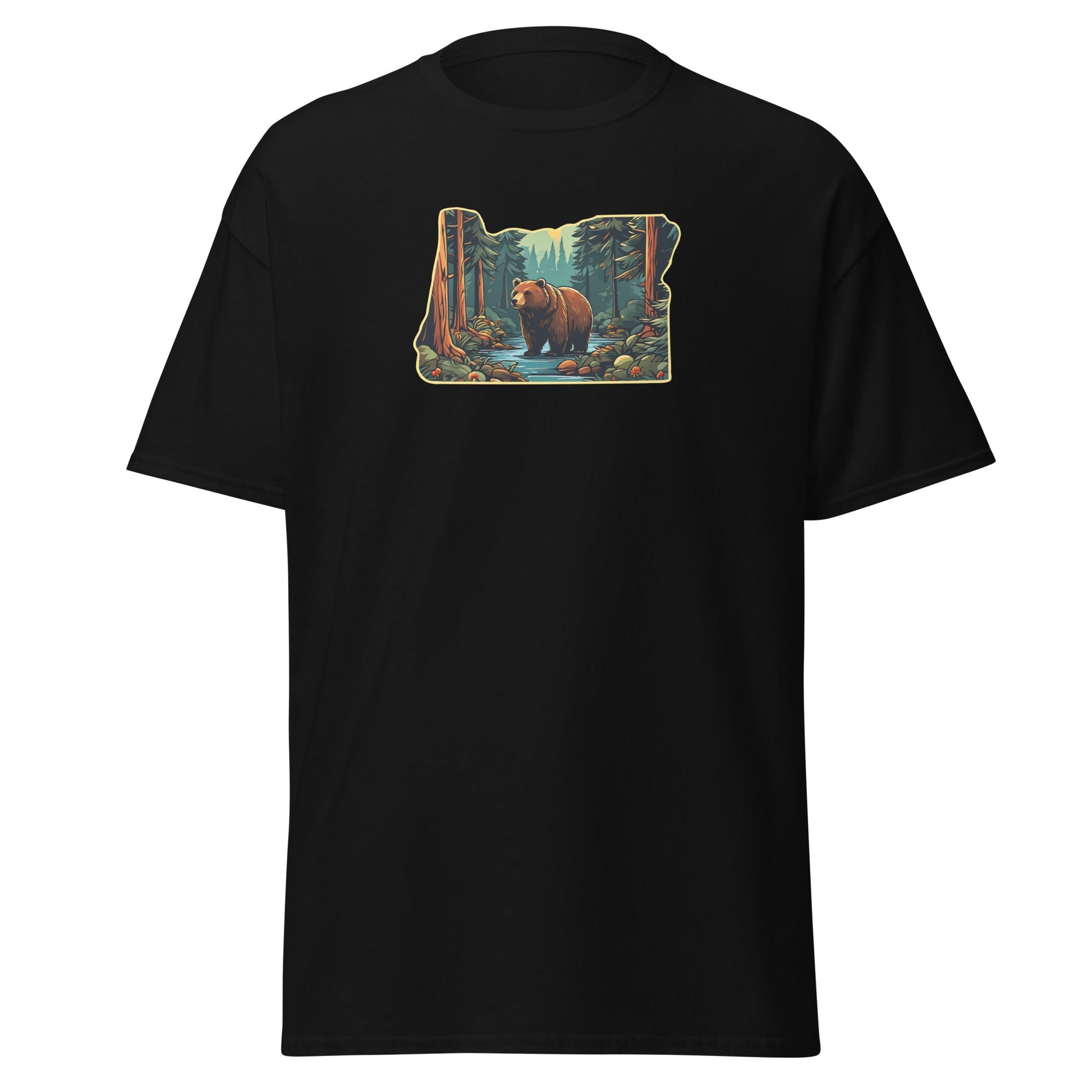 Oregon Bear In The Forest Men's (Unisex) Classic Tee - Men's Shirts - Discovery Co.