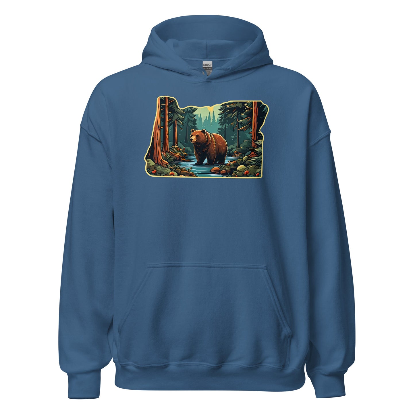 Oregon Bear In The Forest Men's (Unisex) Hoodie - Hoodies - Discovery Co.