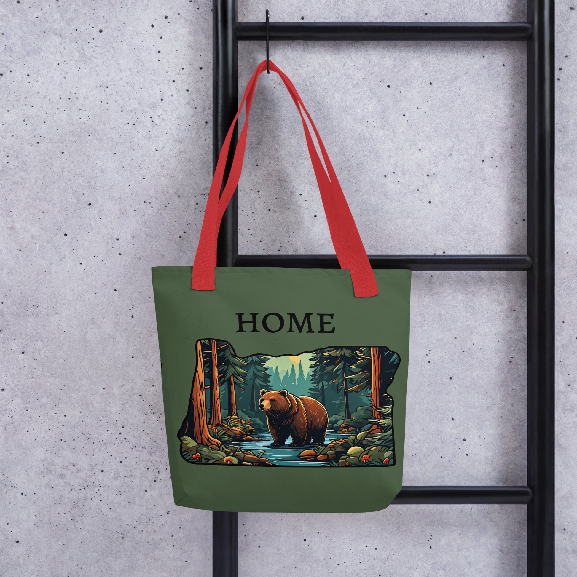 Oregon Bear In The Forest Tote Bag - Tote Bags - Discovery Co.