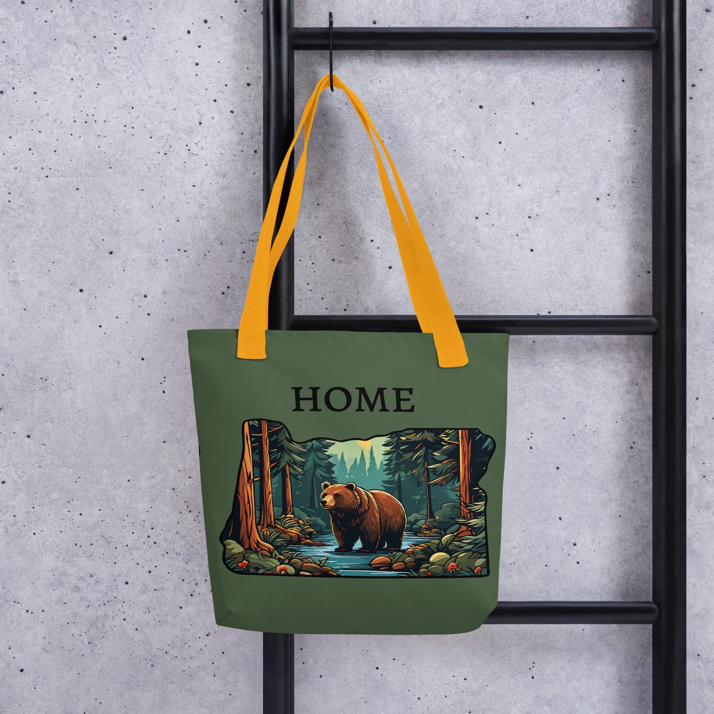 Oregon Bear In The Forest Tote Bag - Tote Bags - Discovery Co.