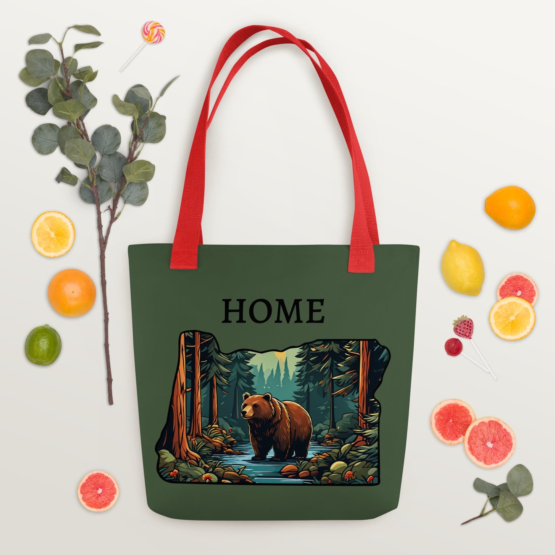 Oregon Bear In The Forest Tote Bag - Tote Bags - Discovery Co.