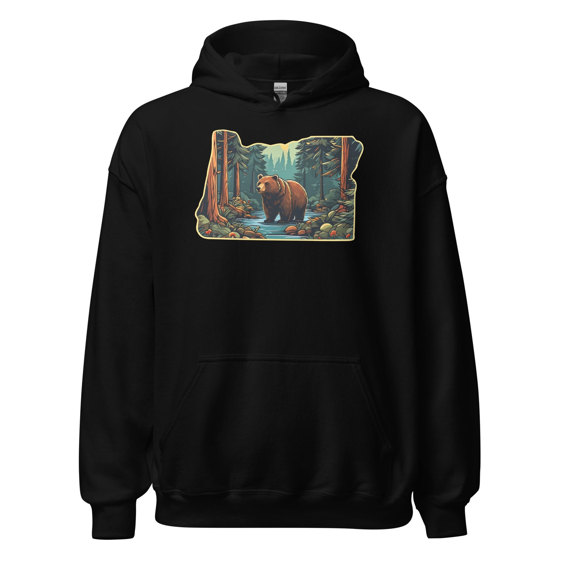 Oregon Bear In The Forest Women's (Unisex) Hoodie - Hoodies - Discovery Co.