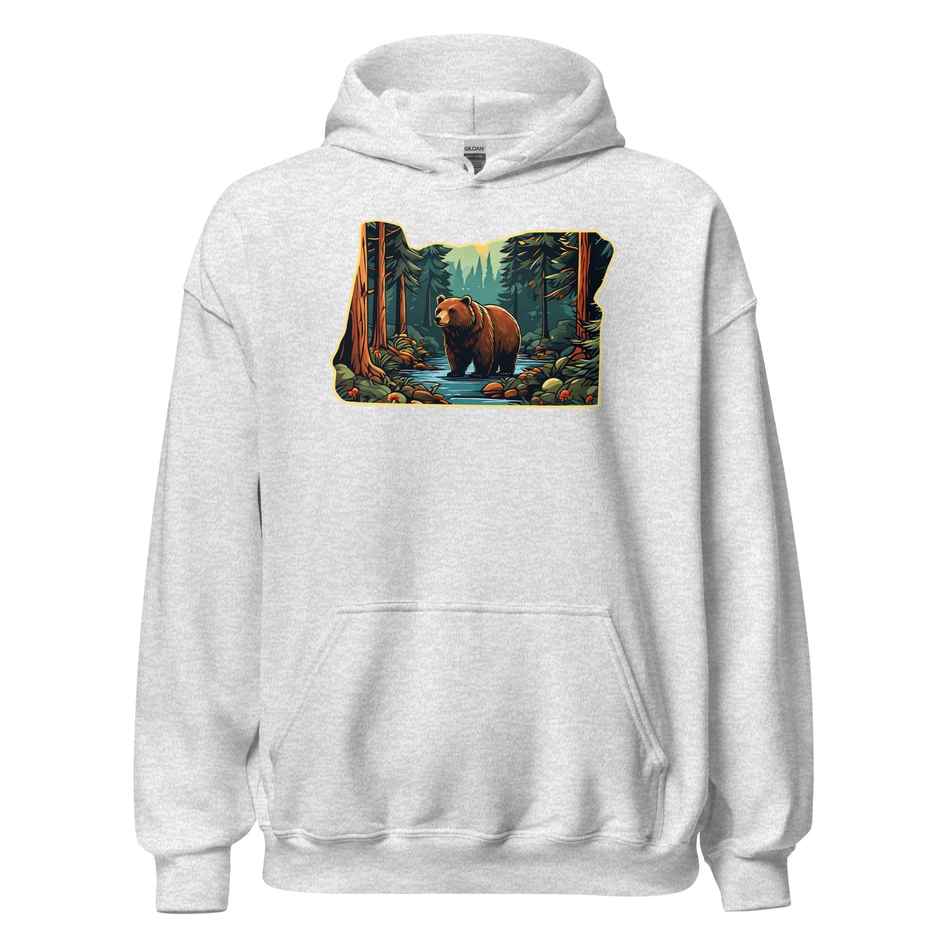 Oregon Bear In The Forest Women's (Unisex) Hoodie - Hoodies - Discovery Co.