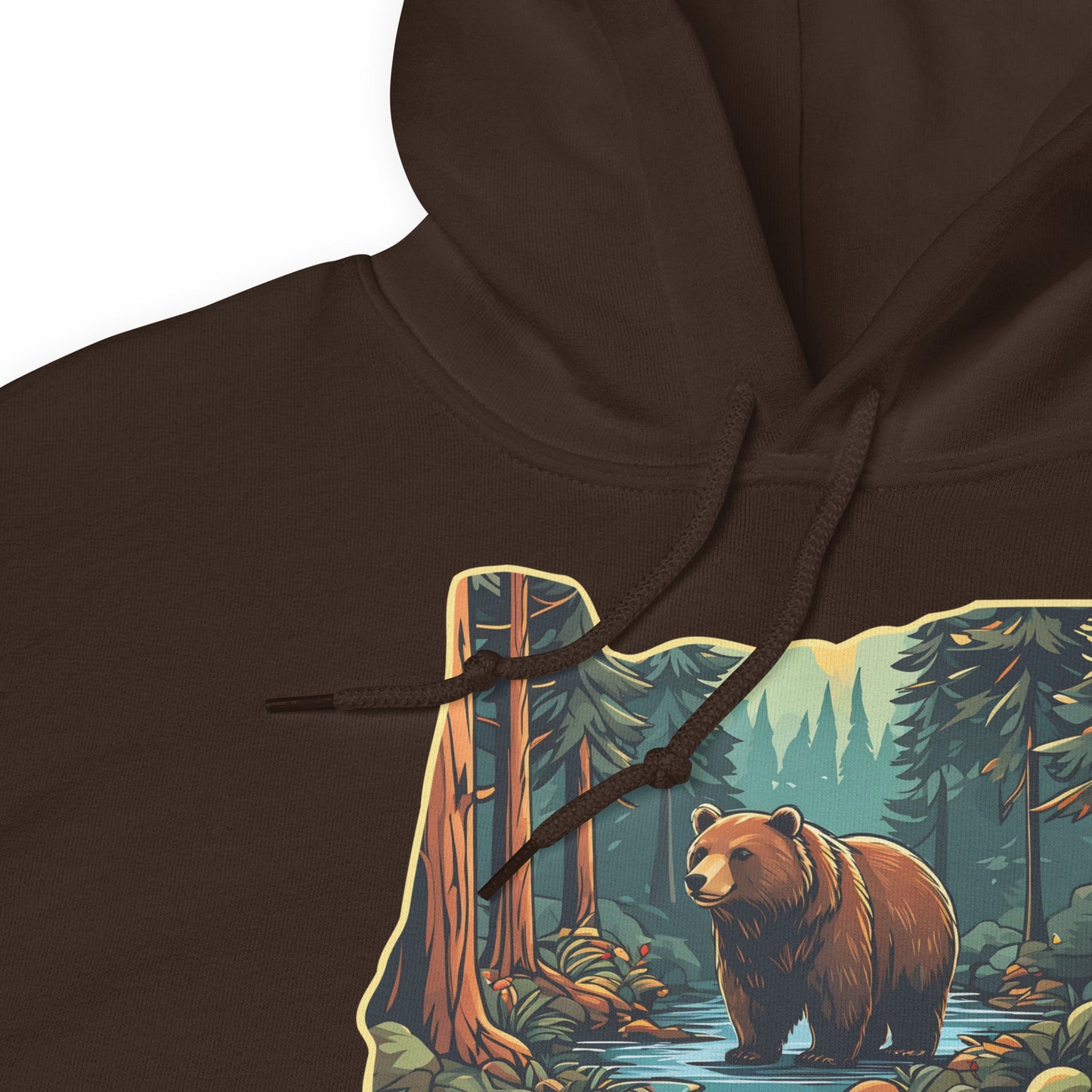 Oregon Bear In The Forest Women's (Unisex) Hoodie - Hoodies - Discovery Co.