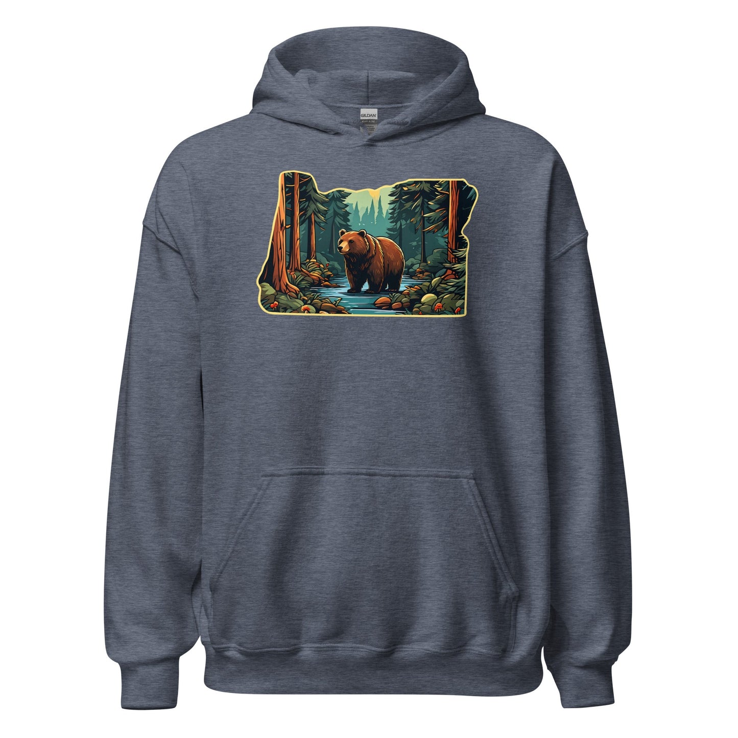Oregon Bear In The Forest Women's (Unisex) Hoodie - Hoodies - Discovery Co.