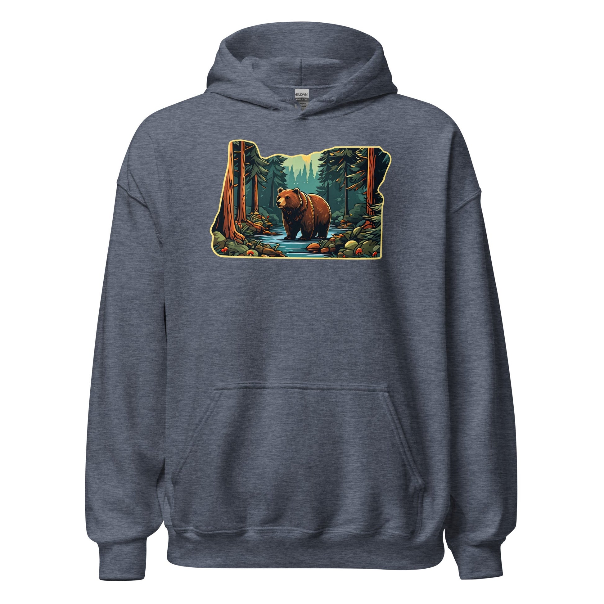 Oregon Bear In The Forest Women's (Unisex) Hoodie - Hoodies - Discovery Co.