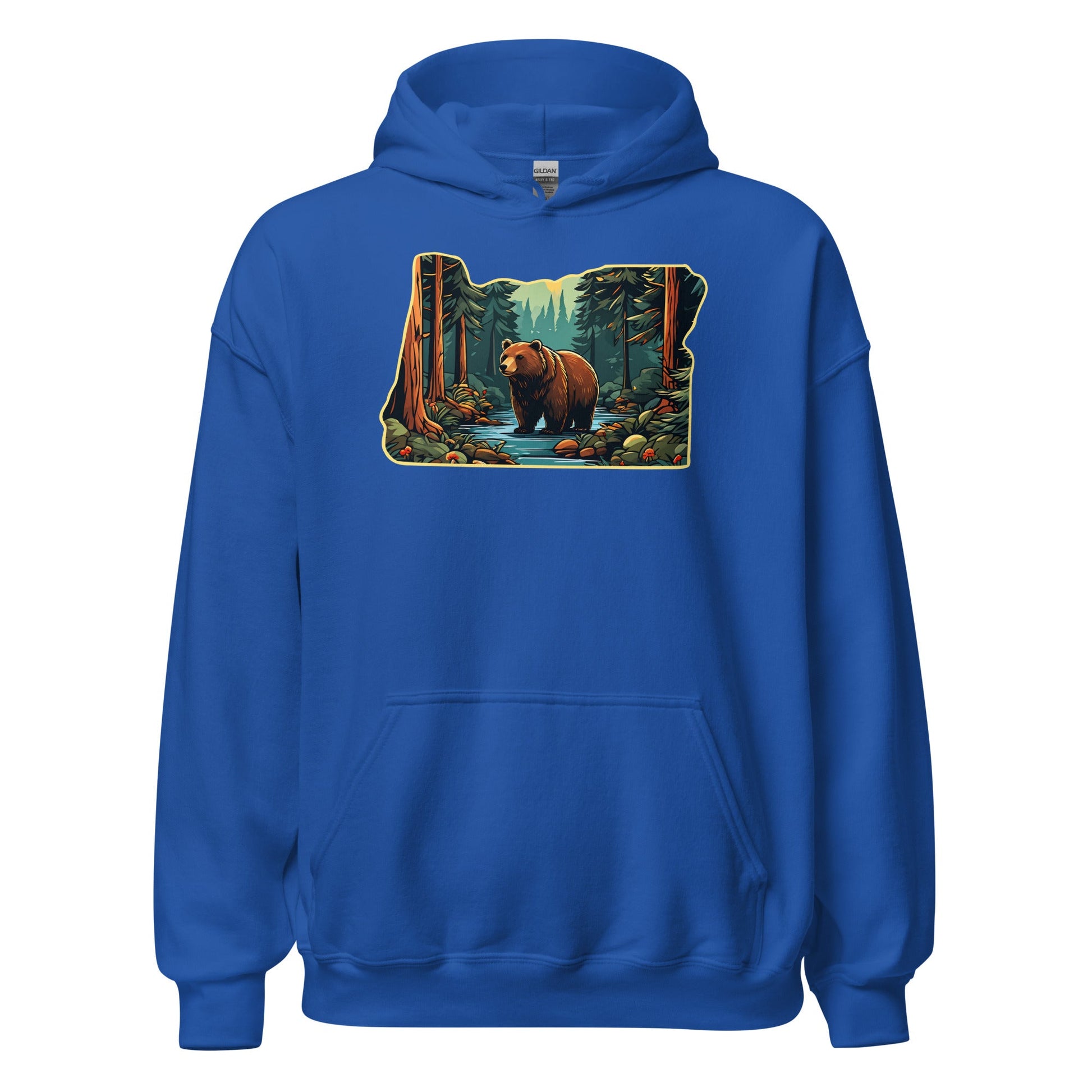 Oregon Bear In The Forest Women's (Unisex) Hoodie - Hoodies - Discovery Co.