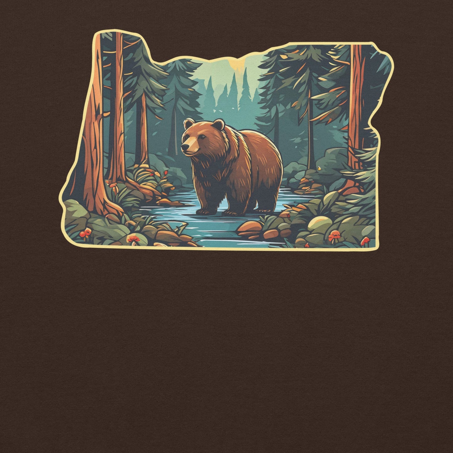 Oregon Bear In The Forest Women's (Unisex) Hoodie - Hoodies - Discovery Co.
