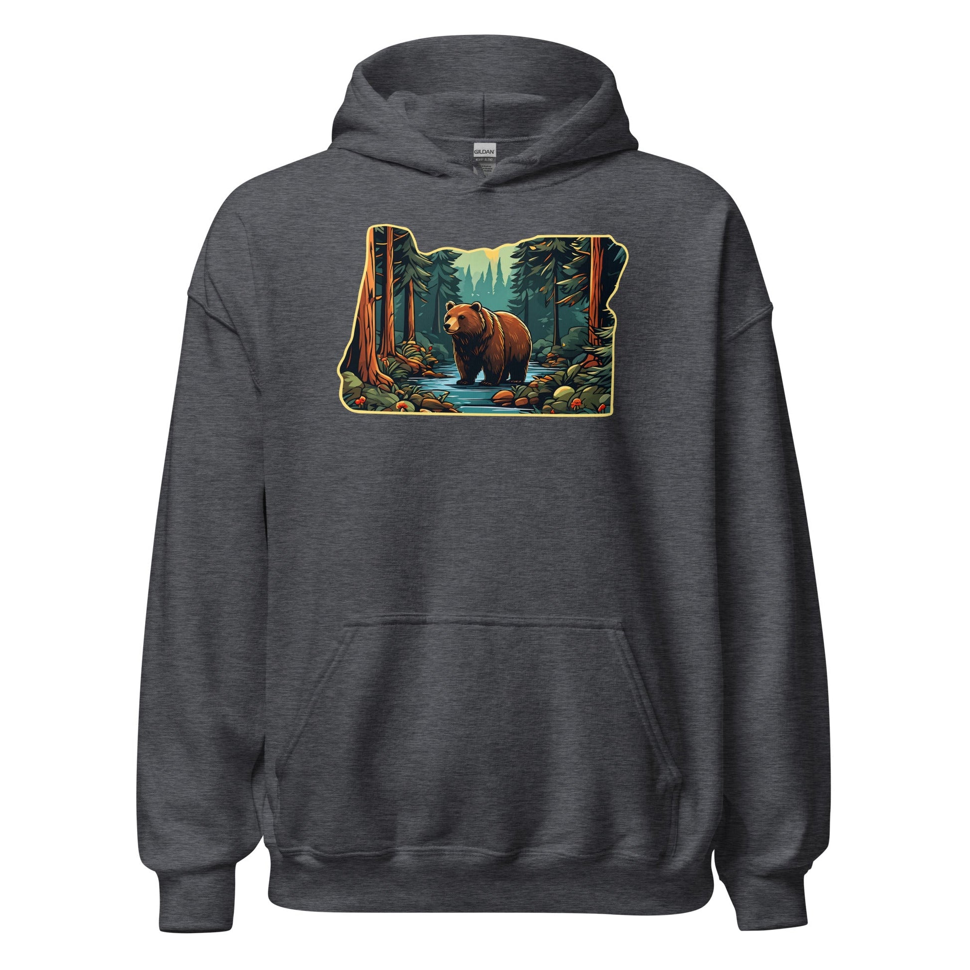 Oregon Bear In The Forest Women's (Unisex) Hoodie - Hoodies - Discovery Co.