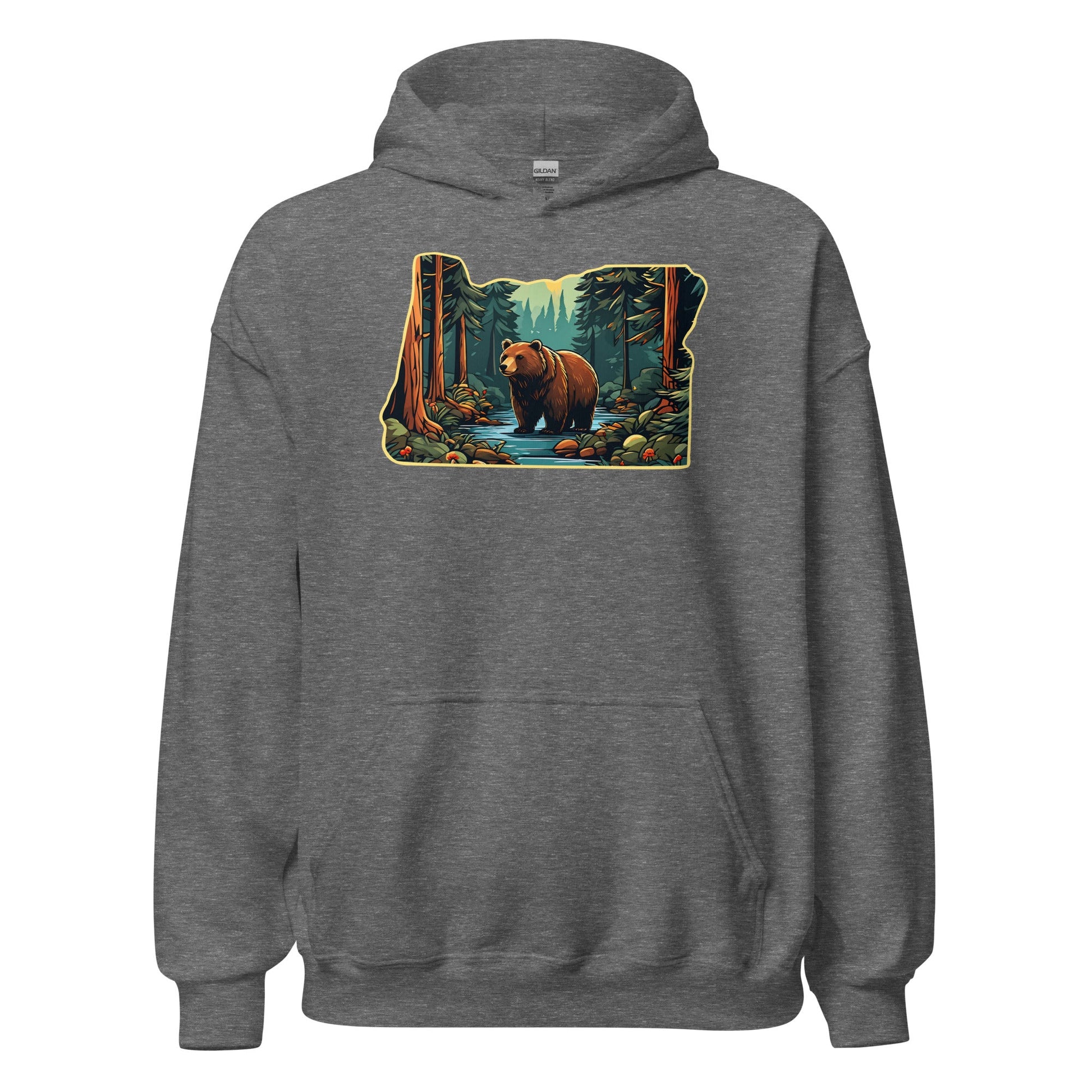 Oregon Bear In The Forest Women's (Unisex) Hoodie - Hoodies - Discovery Co.