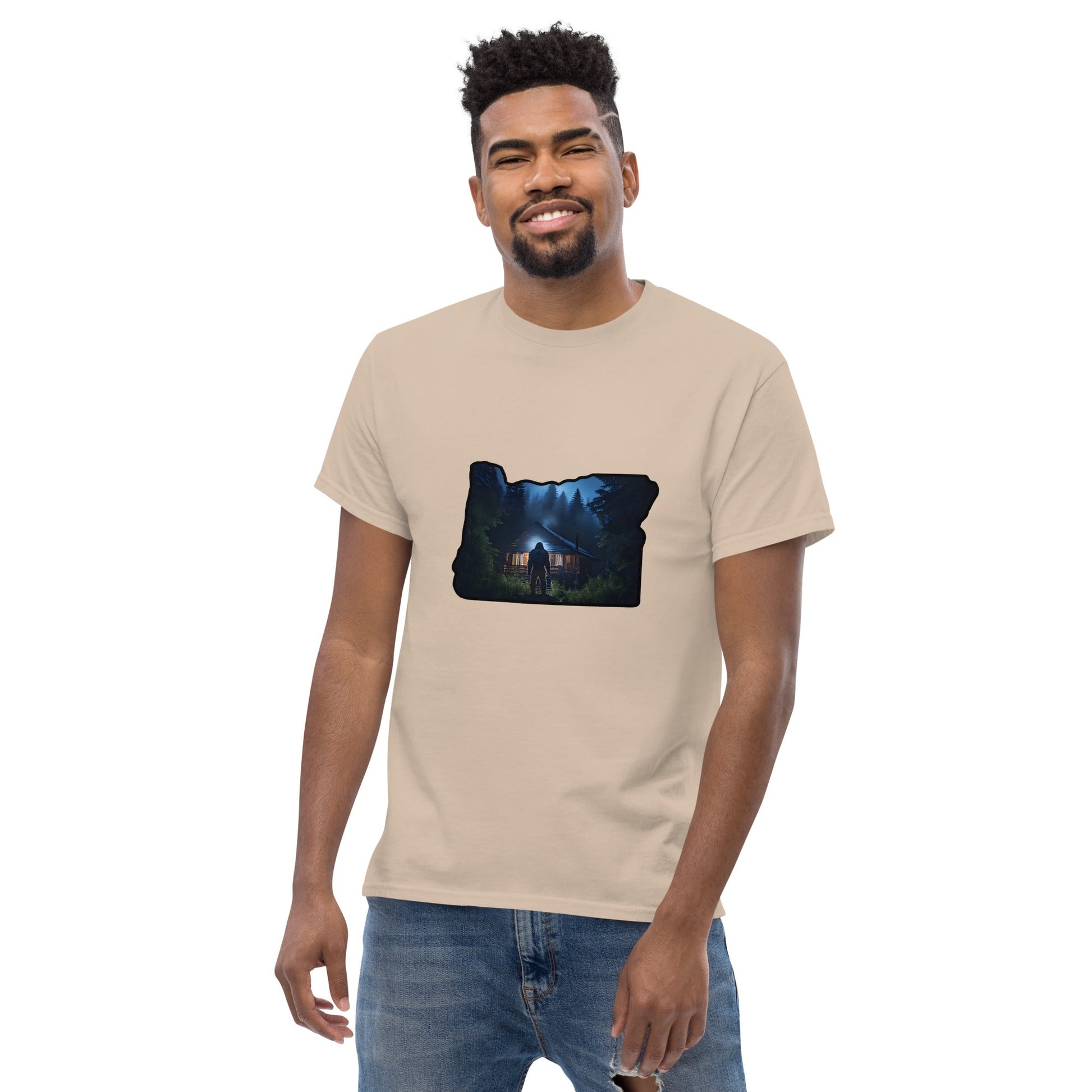 Oregon Big Foot Visits Men's Classic Tee - Men's Shirts - Discovery Co.