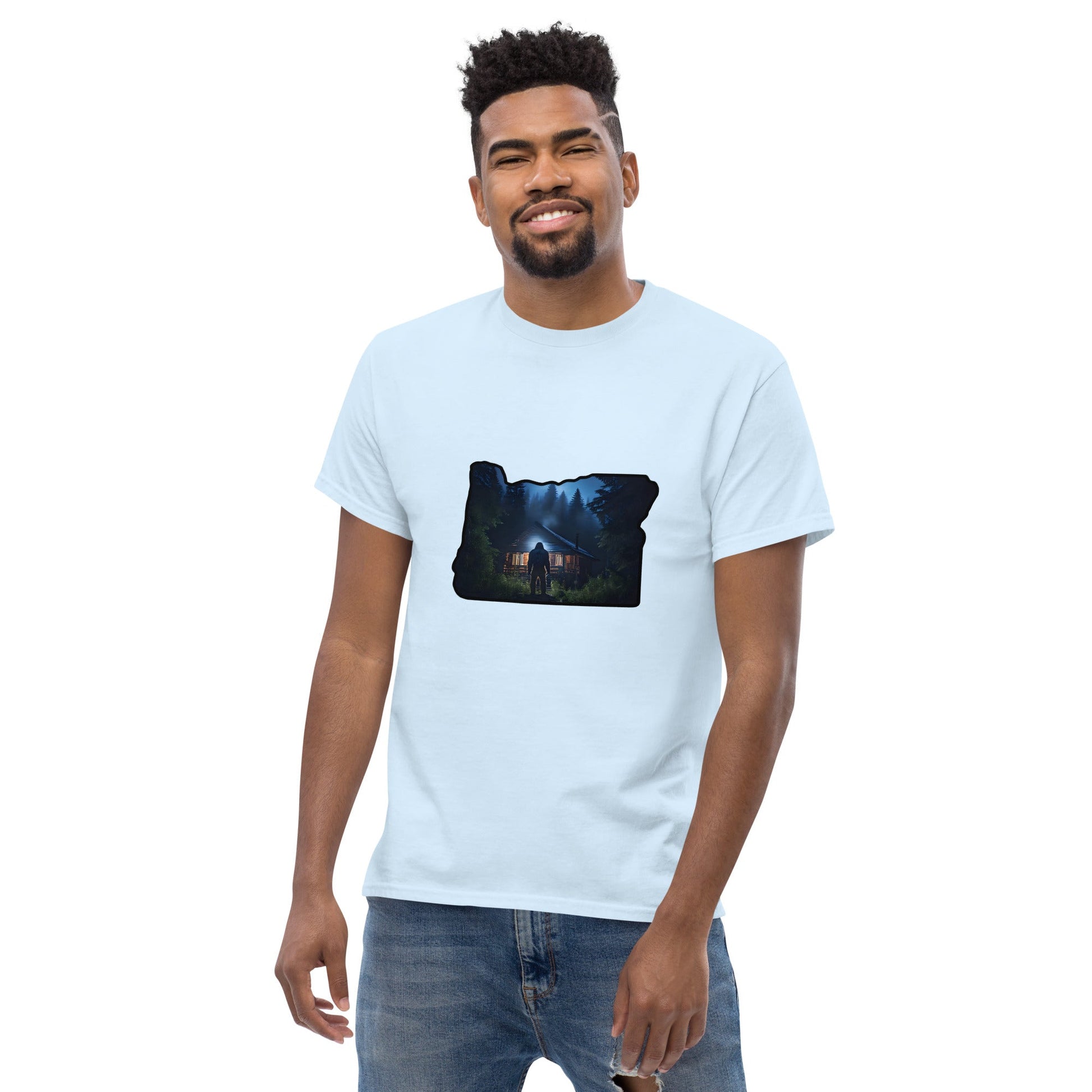 Oregon Big Foot Visits Men's Classic Tee - Men's Shirts - Discovery Co.