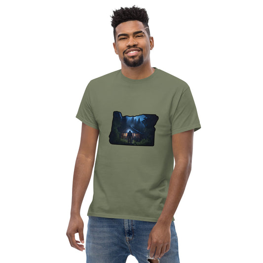 Oregon Big Foot Visits Men's Classic Tee - Men's Shirts - Discovery Co.