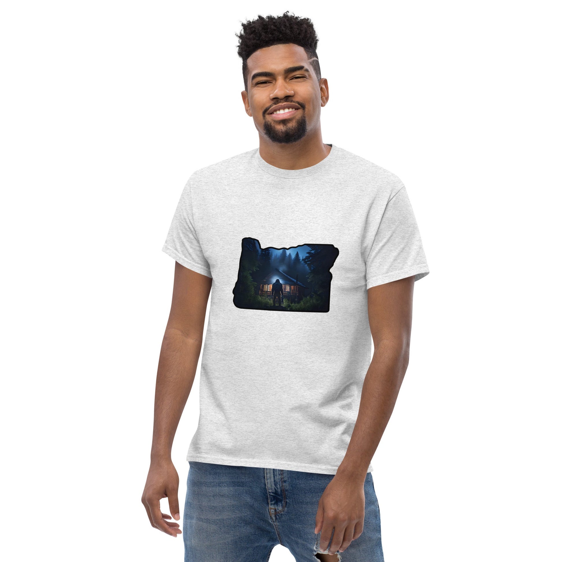 Oregon Big Foot Visits Men's Classic Tee - Men's Shirts - Discovery Co.