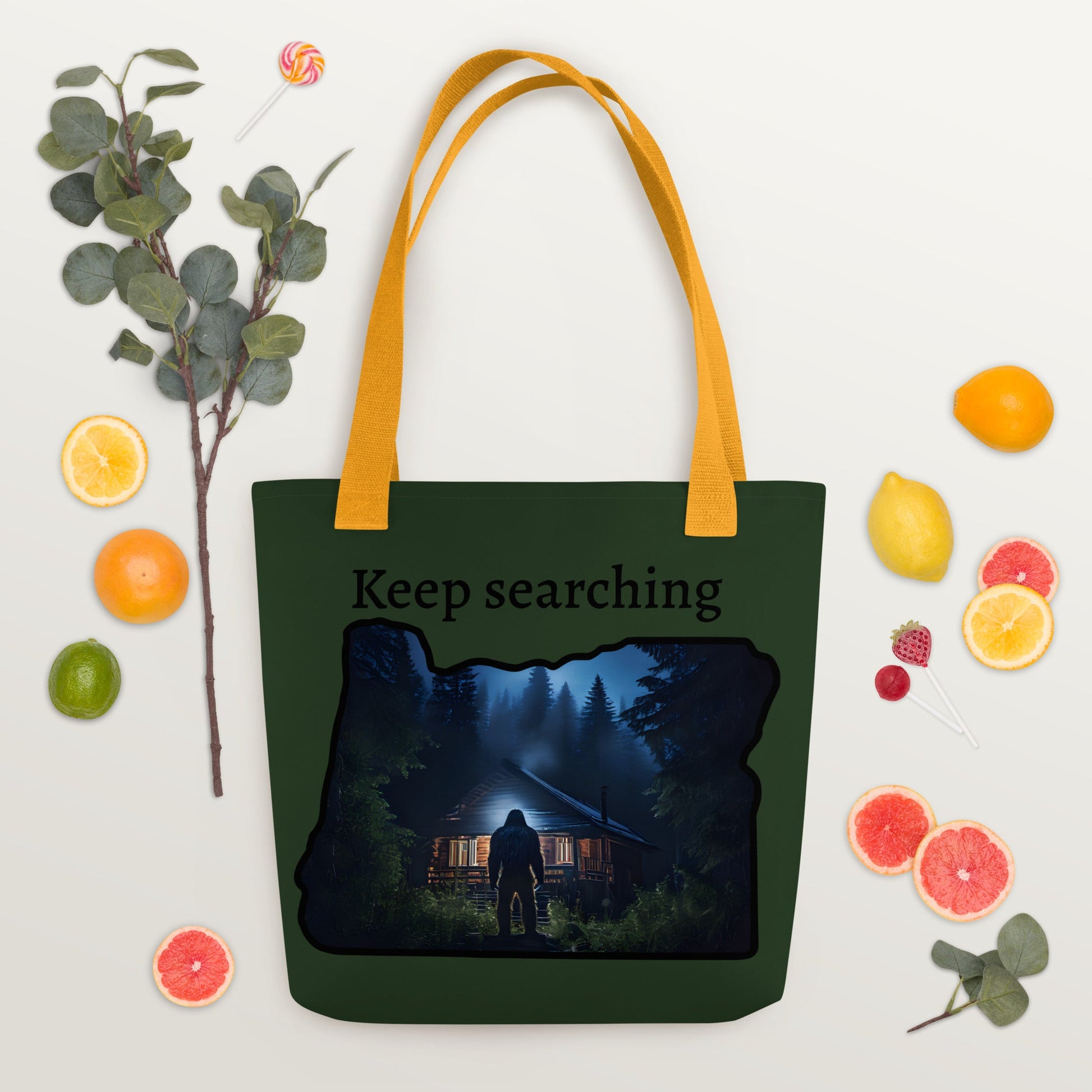 Oregon Big Foot Visits Tote Bag - Tote Bags - Discovery Co.