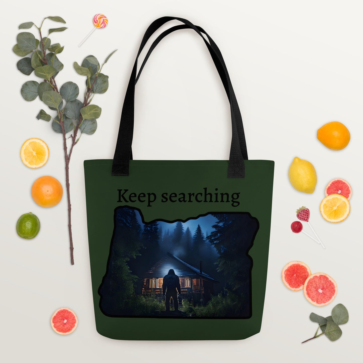 Oregon Big Foot Visits Tote Bag - Tote Bags - Discovery Co.