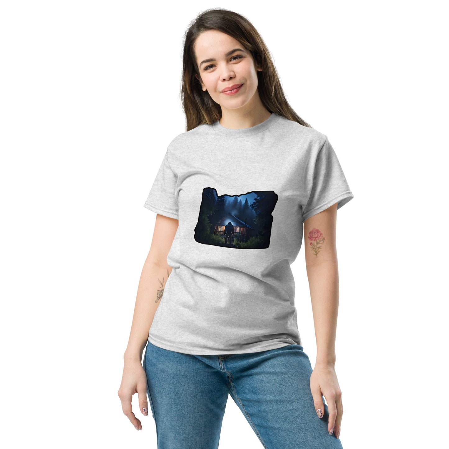 Oregon Big Foot Visits Women's Classic Tee - Women's Shirts - Discovery Co.