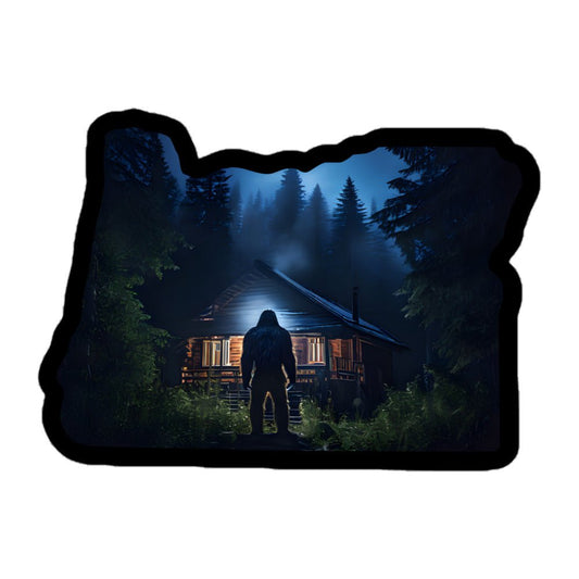 Oregon Bigfoot Visits Bubble - Free Stickers - Stickers - Discovery Co.