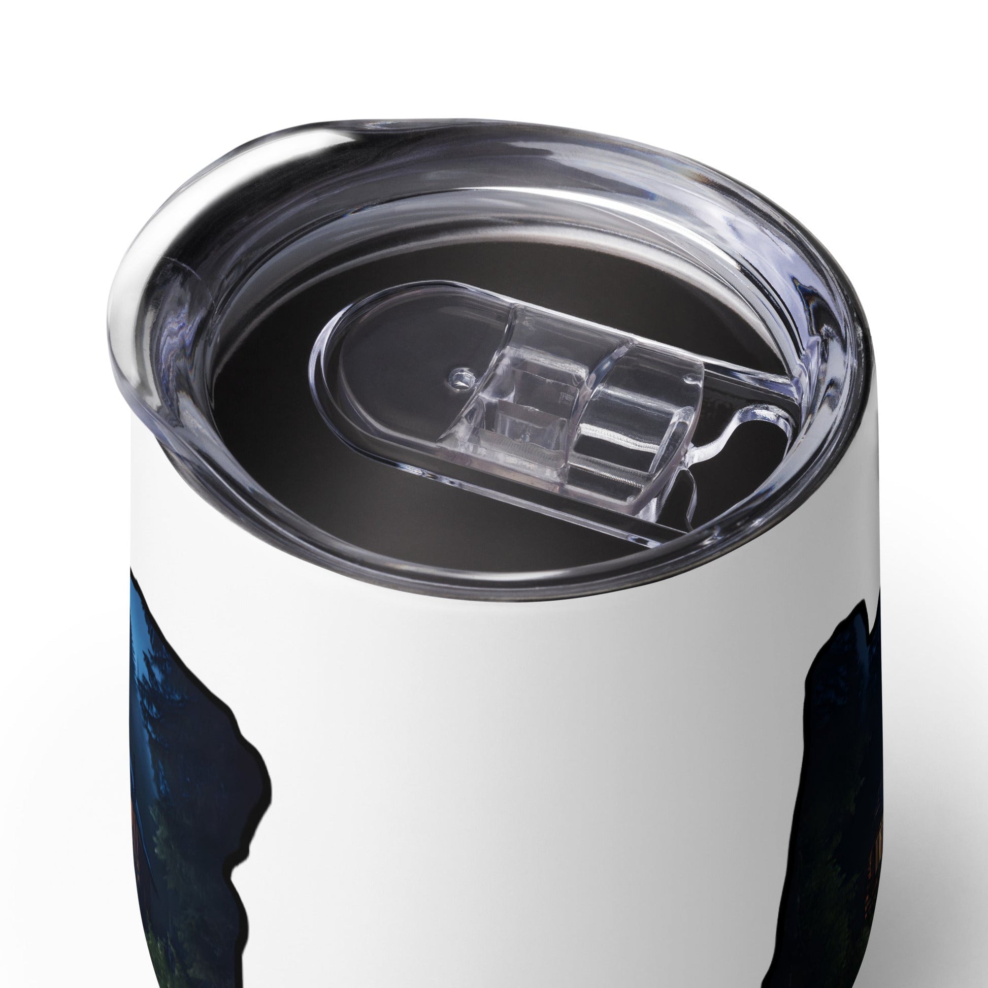 Oregon Bigfoot Visits Stainless Steel Wine Tumbler - Steel Tumbler - Discovery Co.
