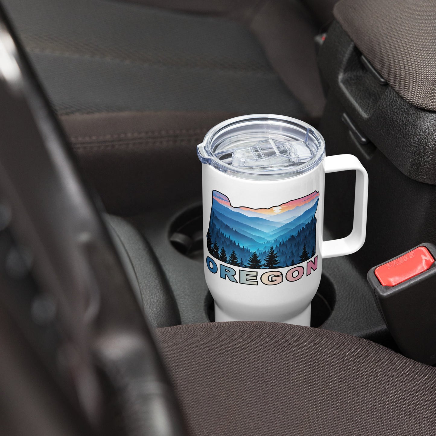 Oregon Blue Mountain II Travel Mug With Handle (25 oz and 40 oz) - Travel Mug - Discovery Co.