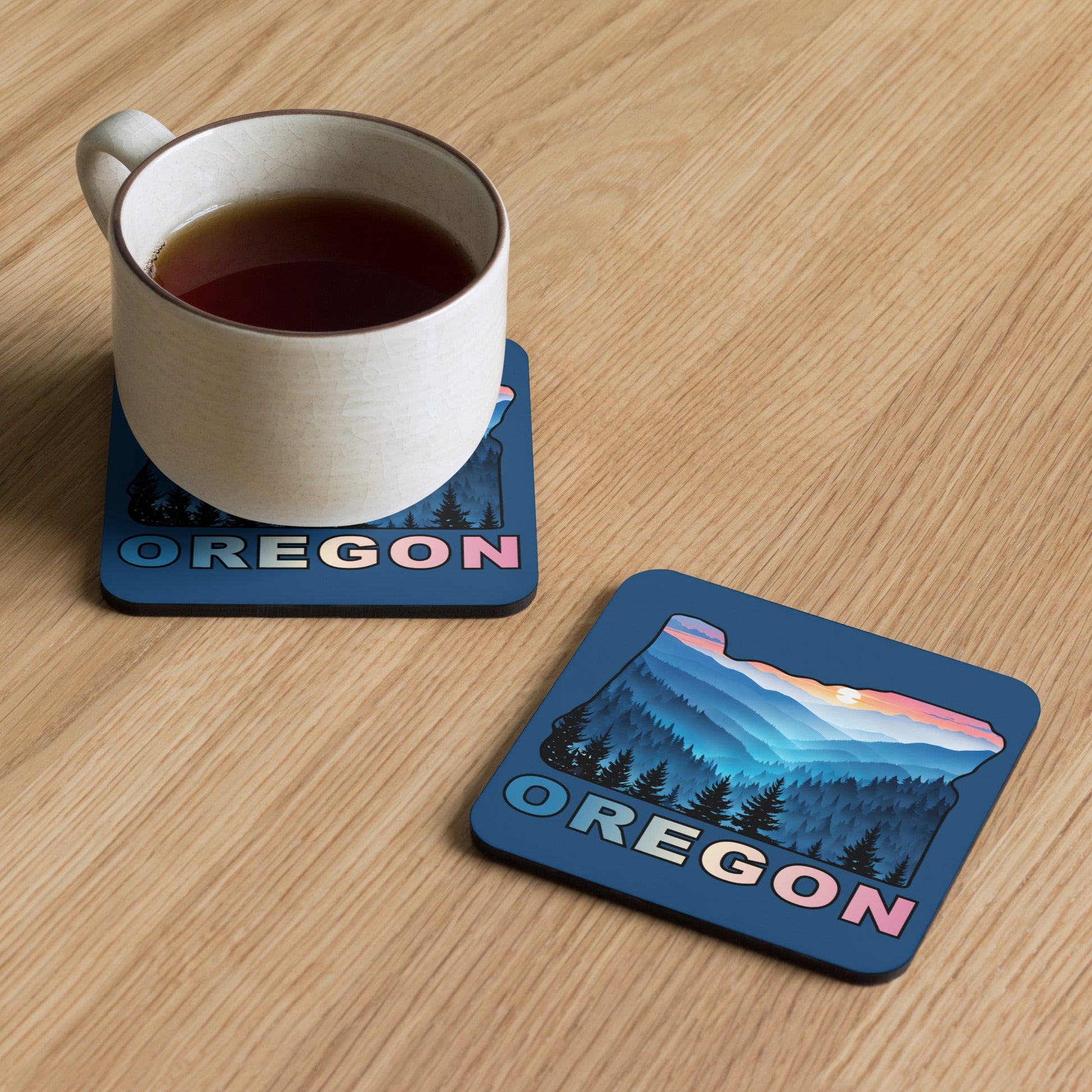 Oregon Blue Mountains II Cork - Back Coaster - Coasters - Discovery Co.