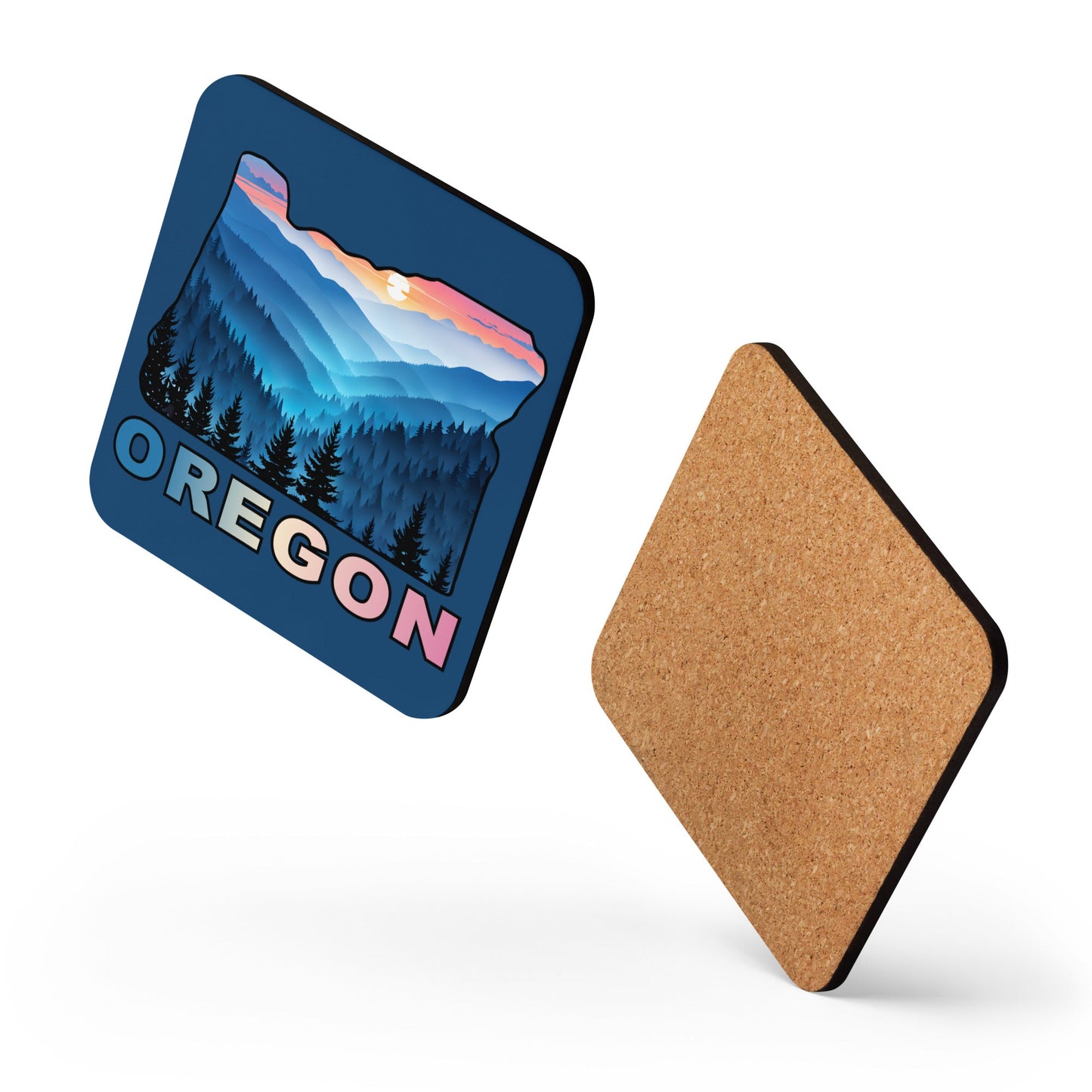 Oregon Blue Mountains II Cork - Back Coaster - Coasters - Discovery Co.