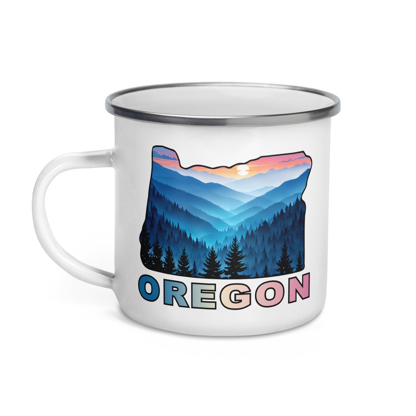 Oregon Blue Mountains II Enamel Mug - Mugs - Discovery Co.