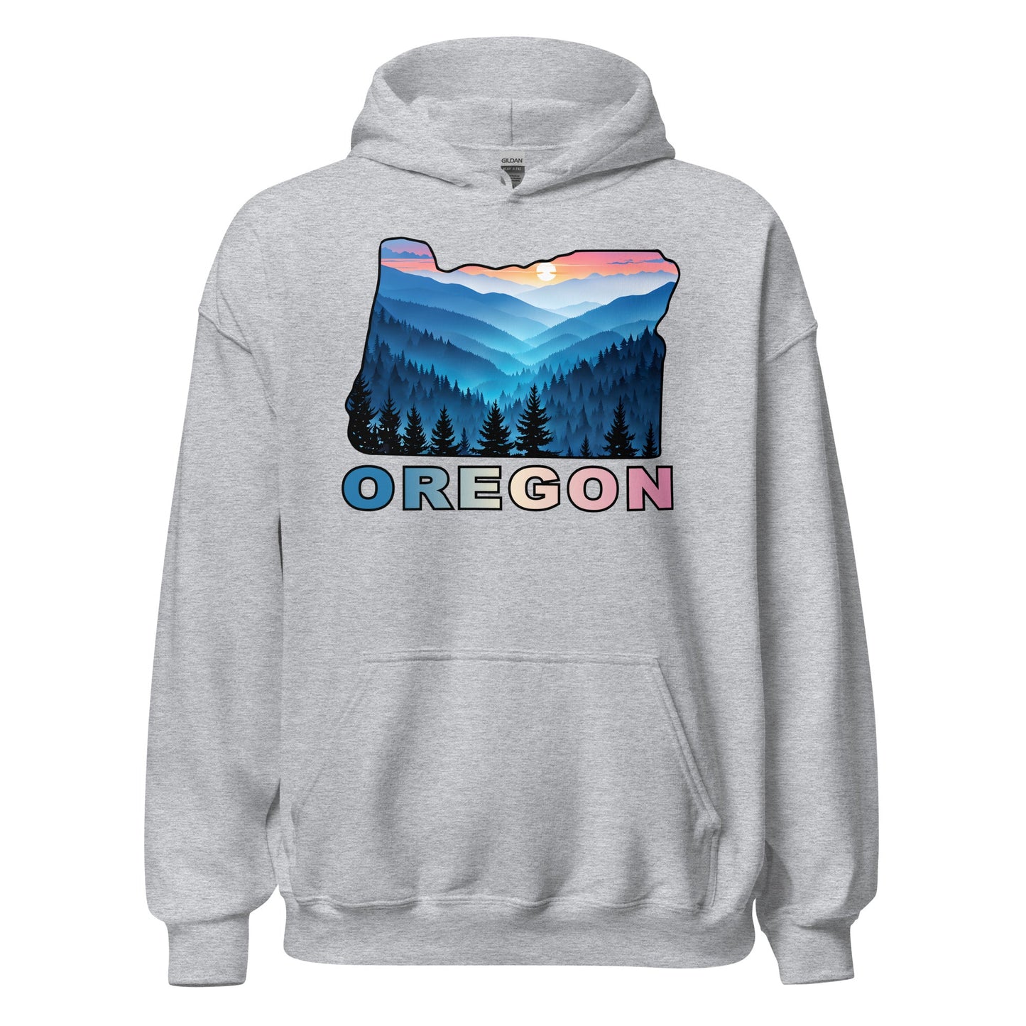 Oregon Blue Mountains II Men's (Unisex) Hoodie - Hoodies - Discovery Co.