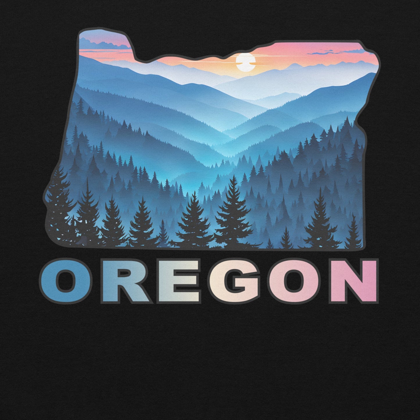 Oregon Blue Mountains II Men's (Unisex) Hoodie - Hoodies - Discovery Co.