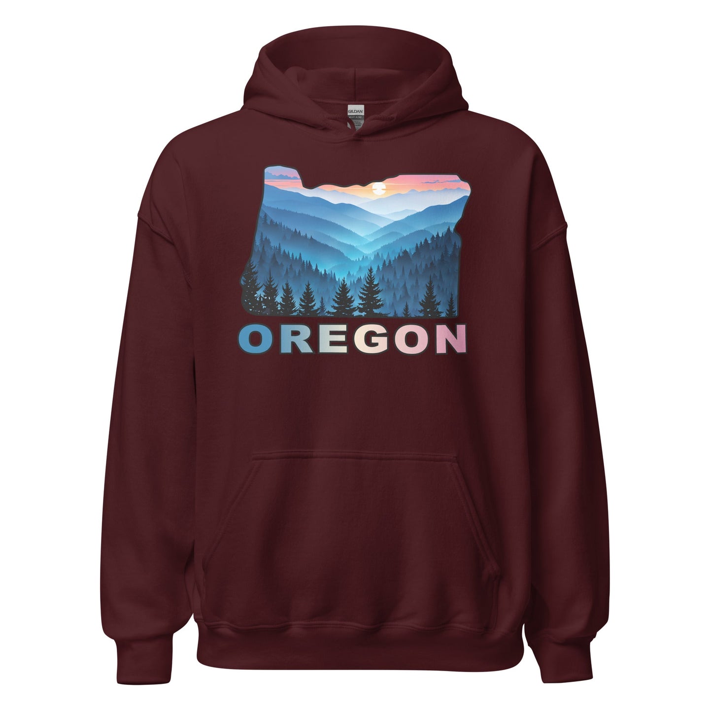 Oregon Blue Mountains II Men's (Unisex) Hoodie - Hoodies - Discovery Co.