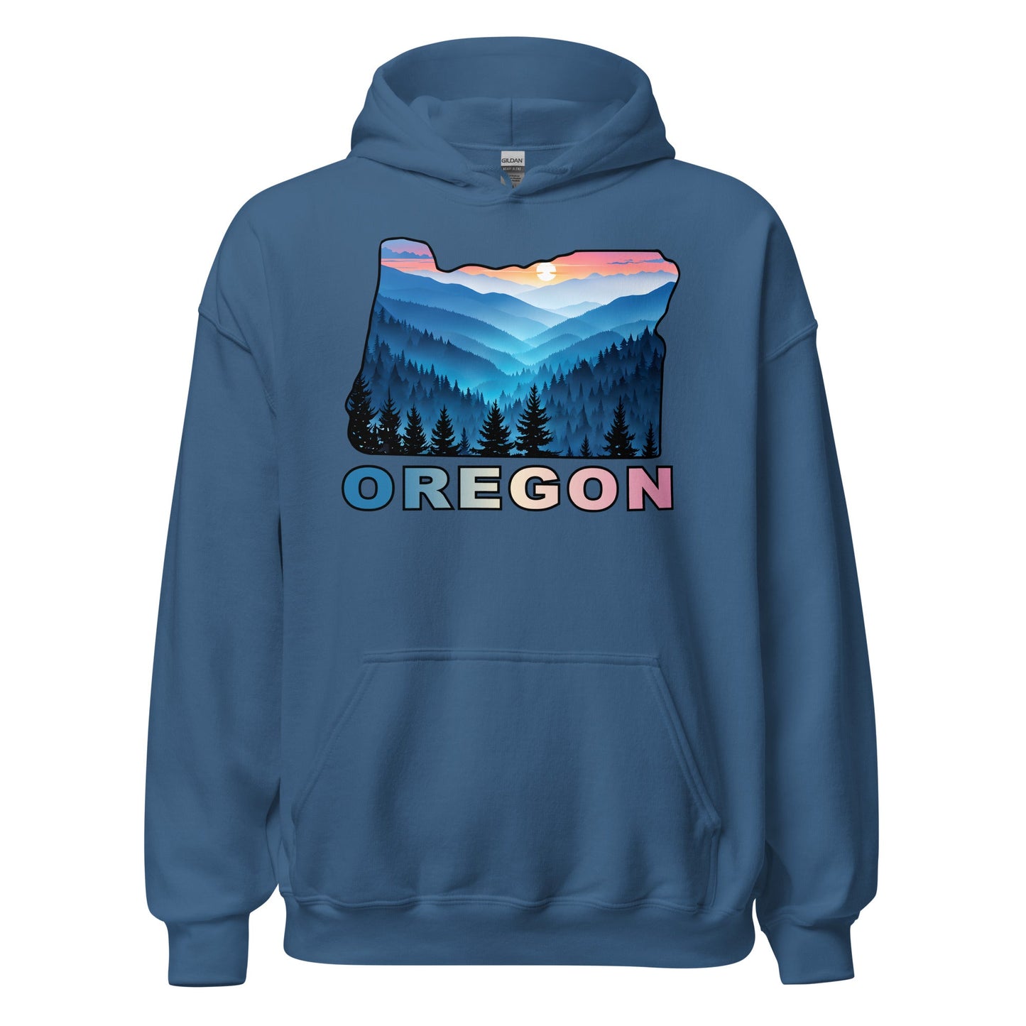 Oregon Blue Mountains II Men's (Unisex) Hoodie - Hoodies - Discovery Co.
