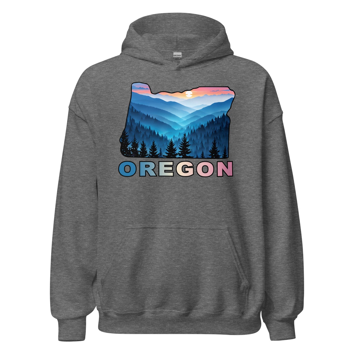 Oregon Blue Mountains II Men's (Unisex) Hoodie - Hoodies - Discovery Co.